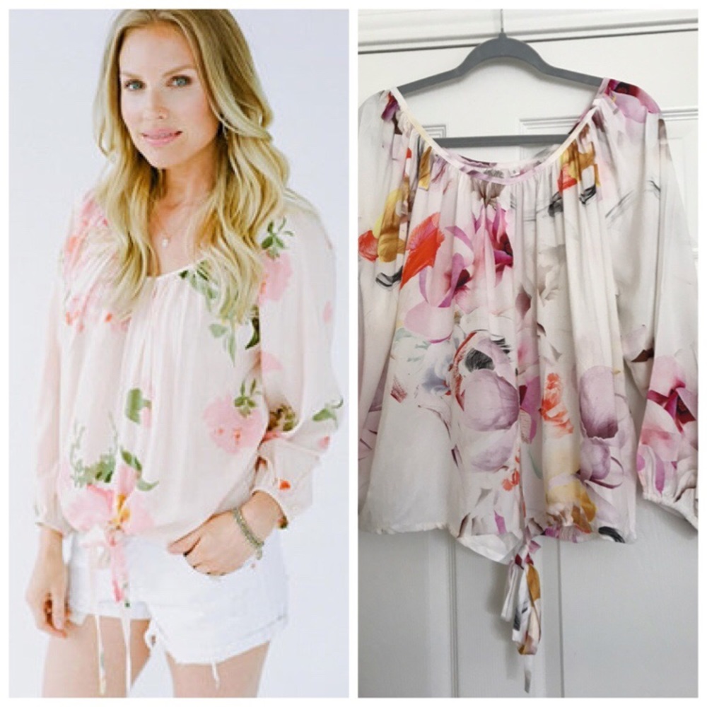 Plum Pretty Sugar Floral Blouse Size S.